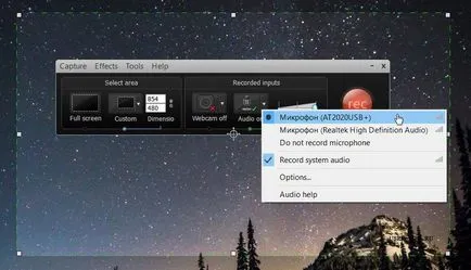 Camtasia felvevő, amely