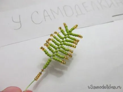 Házi Palm gyöngyök (egy zöld gyöngy drót) Házi tenyér gyöngyök