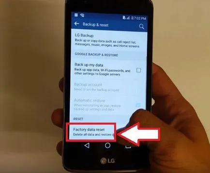 A gyári beállítások android, hogyan kell helyesen csinálni,