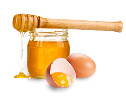 Haj maszk mézzel, tojássárgája