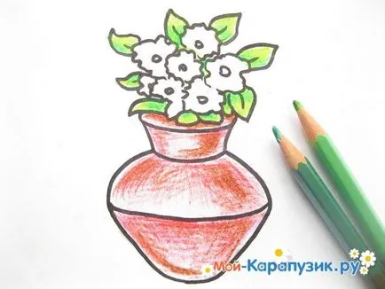 Hogyan rajzoljunk egy váza virág Hogyan rajzoljunk egy váza virág