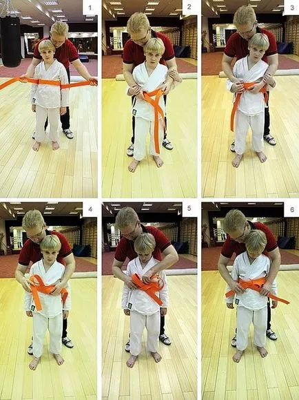 Karate öv, mint egy nyakkendő
