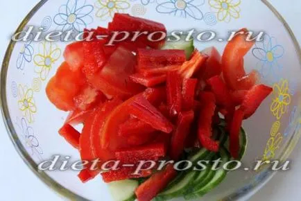 Saláta paradicsom és uborka paprika