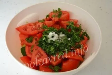 Saláta paradicsom és uborka paprika Saláta paradicsom és uborka paprika