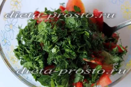 Saláta paradicsom és uborka paprika
