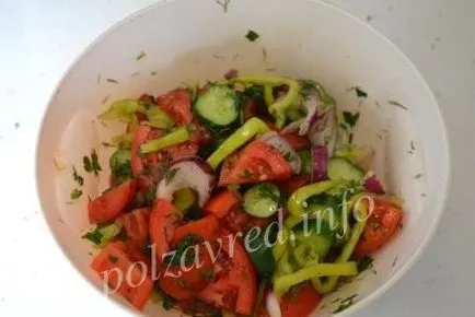 Saláta paradicsom és uborka paprika Saláta paradicsom és uborka paprika