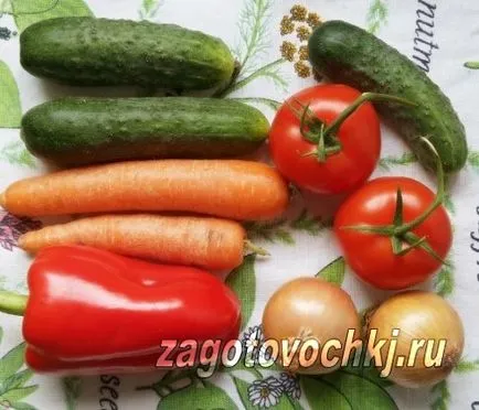 Uborka saláta paradicsom, bors Uborka saláta paradicsom, bors