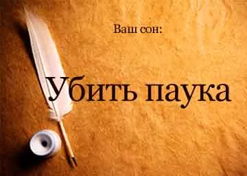 Az álom, mint megölni pókok