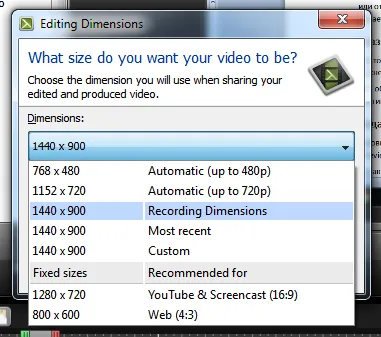 Camtasia felvevő, amely