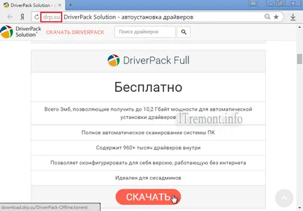 Hogyan kell telepíteni driverpack megoldás