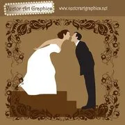 Grafika menyasszony és a vőlegény