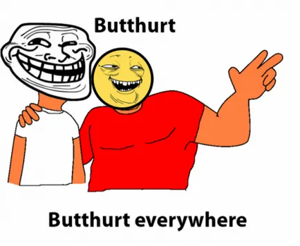 Batthert, Netlore butthurt, batthert, harag, booru, a gyűlölet, az érzelmek