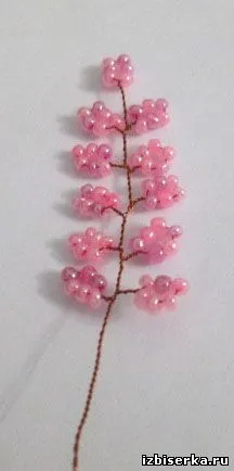 Cherry fa gyöngyök, gyöngyös fák (cseresznye gallyakból gyöngyök) Cherry fa gyöngyök, gyöngy fák