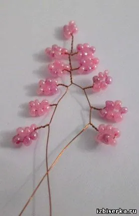 Cherry fa gyöngyök, gyöngyös fák (cseresznye gallyakból gyöngyök) Cherry fa gyöngyök, gyöngy fák