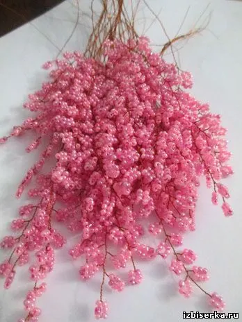 Cherry fa gyöngyök, gyöngyös fák (cseresznye gallyakból gyöngyök) Cherry fa gyöngyök, gyöngy fák