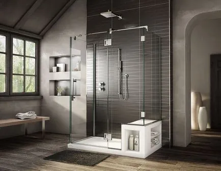 Tervezz egy fürdőszoba zuhanyzóval saját kezével vetíti fürdőszoba díszített csempe