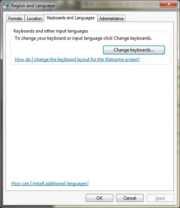 Hogyan változtassuk meg a nyelvet a Windows 7 számítógép részletes utasításokat