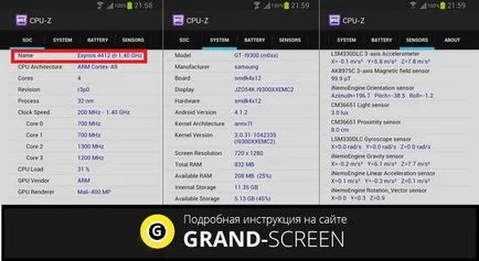 Hogyan lehet megtalálni a android processzor - tanulási eszköz belsejében