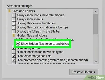 Hogyan lehet megtalálni a rejtett fájlok és mappák a Windows