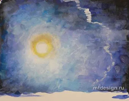 Hogyan rajzoljunk Sea gouache, gyönyörű mintát 12 percig