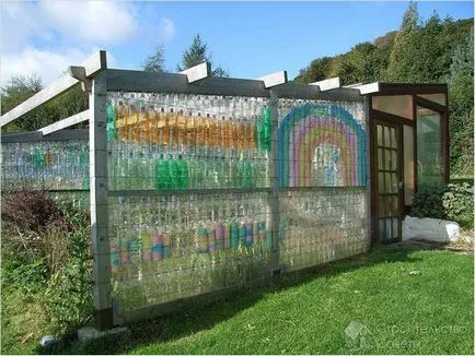 Hogyan készítsünk egy pavilon műanyag palack - üveg arbors