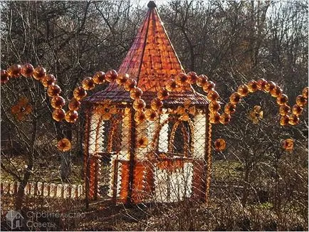 Hogyan készítsünk egy pavilon műanyag palack - üveg arbors