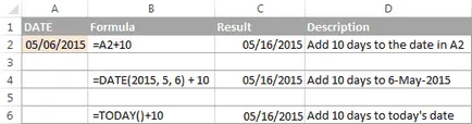 Hogyan adjunk és kivonni időpontok, napok, hetek, hónapok és évek, hogy az Excel (Excel) Hogyan adjunk és kivonni időpontok, napok, hetek, hónapok és évek, hogy az Excel