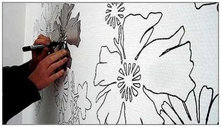 Hogyan készítsünk egy stencil falak kezüket fotók, lépésről lépésre video utasítást gyártási
