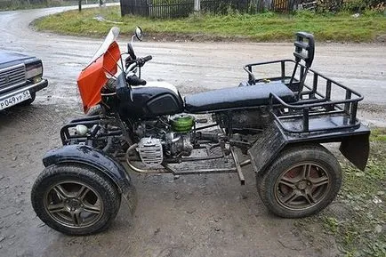 Hogyan készítsünk házi ATV 4x4 Ural motorkerékpár kezével rajzok, fotók és videó
