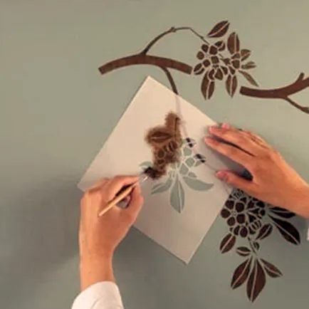 Hogyan készítsünk egy stencil falak kezüket fotók, lépésről lépésre video utasítást gyártási