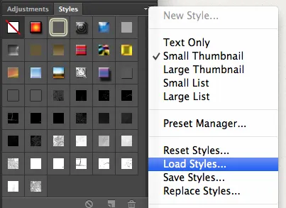 Hogyan kell beállítani stílusok Photoshop