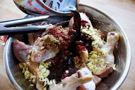 Hogyan pácolt csirke recept egy fotó