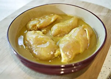 Hogyan pácolt csirke recept egy fotó
