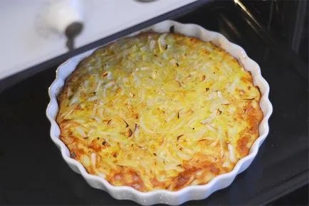 Burgonya rakott darált húst a sütőbe, óvoda lépésenként recept (puding) Burgonya rakott darált húst a kemencében az óvodai egy lépésről lépésre recept