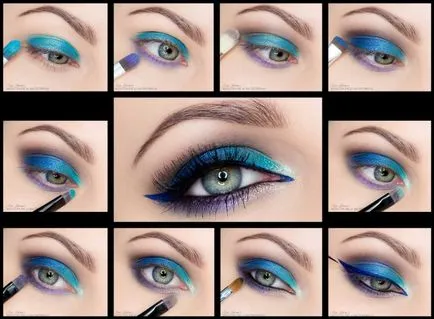 Gyönyörű szem make-up - lépésről lépésre fotók egy leírást az alkalmazás