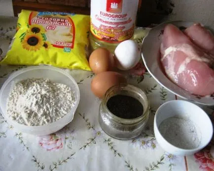 Chicken fánk fánk csirke majonézes, apróra vágott recept, szeletelt sajtok, fotók és hogyan