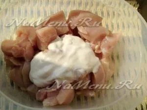 Csirke a gőzös recept