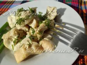 Csirke a gőzös recept
