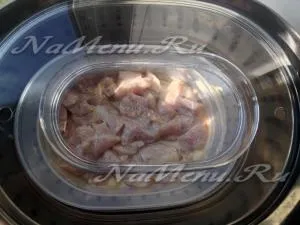 Csirke a gőzös recept