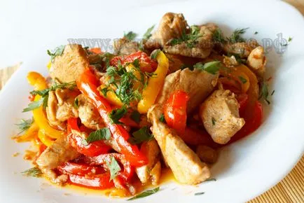 Csirke zöldséggel (fajitas), ízletes receptek