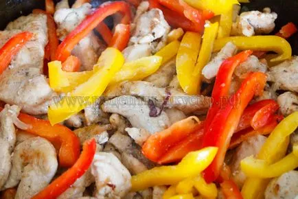 Csirke zöldséggel (fajitas), ízletes receptek