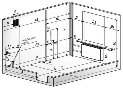 Konyhai kezével rajzok és diagramok, hogyan kell kiszámítani a méret és a részletező, videó és fotók (rajzok) Konyhai kezével rajzok és diagramok, hogyan kell kiszámítani a méret és a részletező, videó és fotók