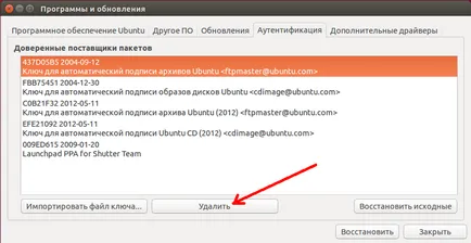 Beállítása adattárak ubuntu, losst