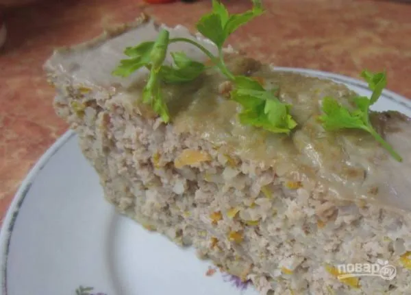 Hús rakott az óvodában recept fényképpel (hús) Hús rakott az óvodában recept egy fotó