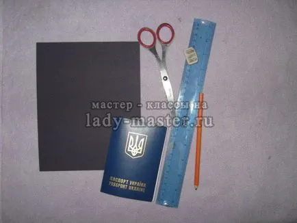 Passport fedél scrapbooking technikák, mester - osztály lépésről lépésre fotók