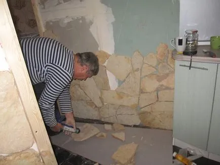 Befejezés folyosó kő dekoratív anyag lehetőségek, video utasítást, fotók