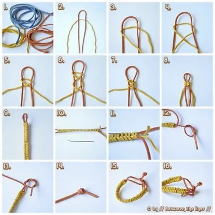 Weaving viaszos zsinór, mint a szövés karkötő Shamballa fűzők