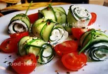 Rolls uborka - egy recept lépésről lépésre képek (uborka tekercs) Rolls uborka - egy recept lépésről lépésre fotók