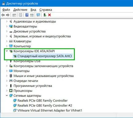 A SATA AHCI driver, hogy a vezető