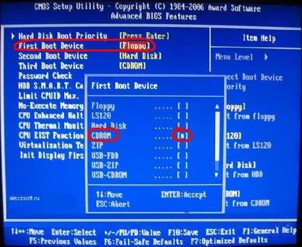 Azt hogy a BIOS-ban a boot lemez